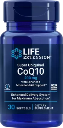 LifeExtension Super Ubiquinol CoQ10, 200 mg, 30 kaps.