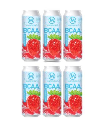 M-Nutrition BCAA-valmisjuoma, Wild Strawberry 6-pack