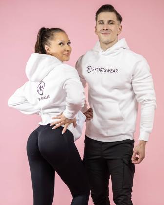 M-Sportswear Unisex huppari, Valkoinen