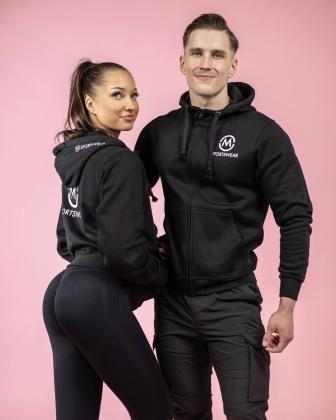 M-Sportswear Unisex Zip Hoodie, Musta