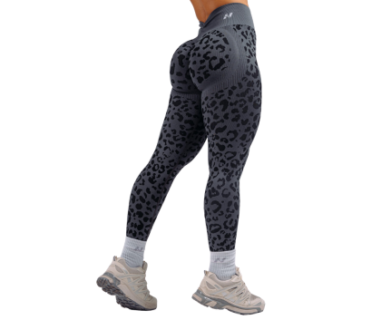 NEBBIA Push-Up Compression Leopard Leggings PRIMAL 849, Black Leopard