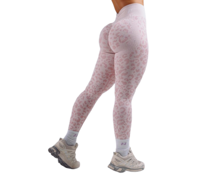 NEBBIA Push-Up Compression Leopard Leggings PRIMAL 849, Pink Leopard