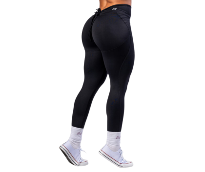 NEBBIA V-Cut Lace-Up Sculpting Leggings OWN YOUR POWER 426, Black