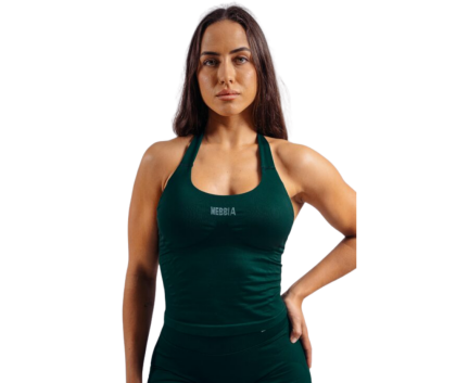 NEBBIA Halter Top With Built-in Bra Primal 863, Dark Green