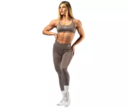 NEBBIA High Waisted Push-Up Leggings Power 888, Light Brown