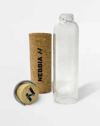 NEBBIA Glass Water Bottle, 550 ml