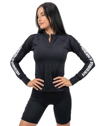 NEBBIA Long Sleeve Zipper Top Winner 239, Black