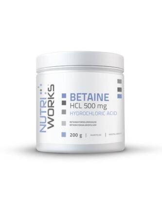 Nutri Works Betaine HCL 500 mg, 200&nbsp;g (26.12.2026)