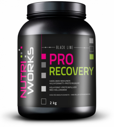 Nutri Works Black Line Pro Recovery, 1&nbsp;kg, Vadelma (10/26)