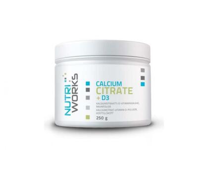 Nutri Works Calcium Citrate + D3, 250&nbsp;g