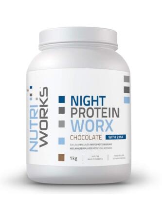 Nutri Works Night Protein Worx With ZMA, 1&nbsp;kg, Chocolate