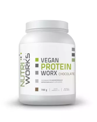 Nutri Works Vegan Protein WorX 700&nbsp;g, Chocolate (15.12.2026)