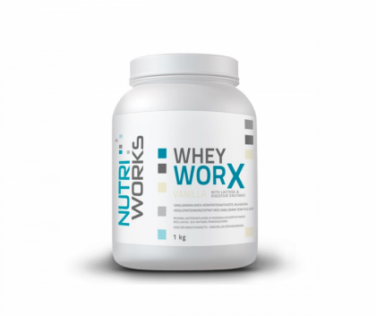 Nutri Works Whey WorX With Lactase & Digestive Enzymes, 1&nbsp;kg