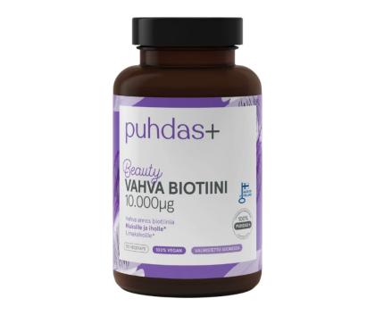 Puhdas+ Beauty Vahva Biotiini 10000 mcg, 120 kaps.