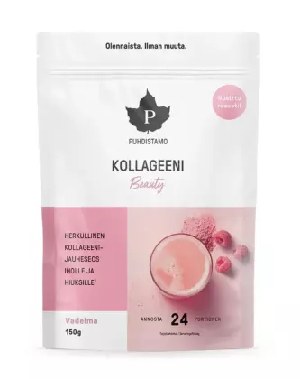 Puhdistamo Kollageeni Beauty, 150&nbsp;g, Vadelma