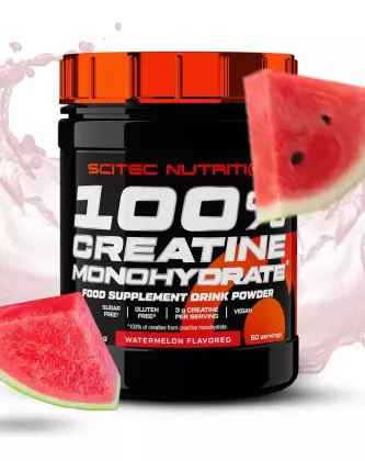 SCITEC 100 % Creatine Monohydrate, Flavoured, 300&nbsp;g