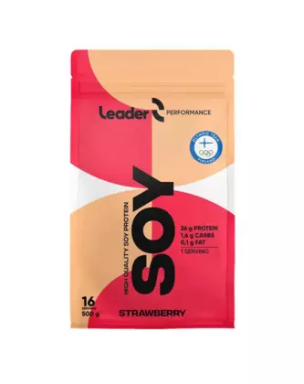 Leader Performance Soy Protein, 500&nbsp;g, Strawberry