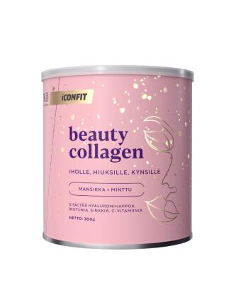 ICONFIT Beauty Collagen, 300&nbsp;g, Mansikka-Minttu