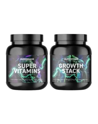 Settitarjous: Supermass Nutrition SUPER VITAMINS & GROWTH STACK (360 kaps)