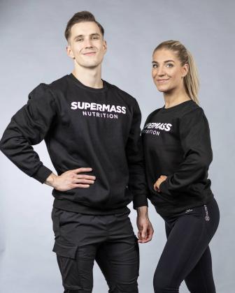 Supermass Nutrition Unisex Collegepusero, Musta