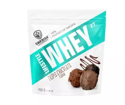 Swedish Supplements Lifestyle Whey, 900&nbsp;g, Triple Chocolate