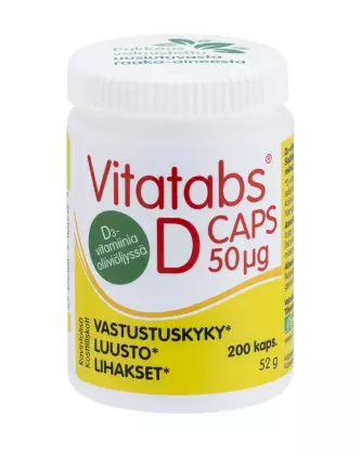 Vitatabs D-Caps, 200 kaps., 50 mcg
