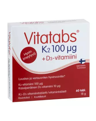 Vitatabs K2 100 µg + D3, 60 tabl.