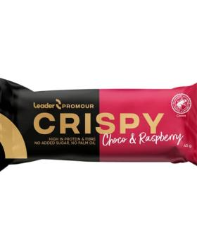 Leader Promour Crispy, 45 g, Milk Choco & Raspberry