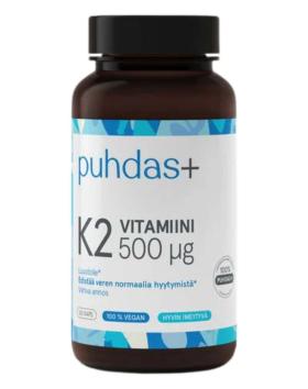 Puhdas+ K2-vitamiini 500 µg, 60 kaps.