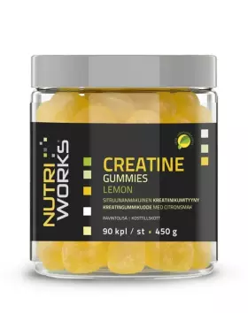 Nutri Works Creatine Gummies, Lemon, 90 kpl