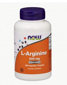 NOW Foods L-Arginine 500 mg, 100 kaps.