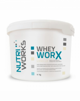 Nutri Works Whey WorX With Lactase & Digestive Enzymes, 4 kg