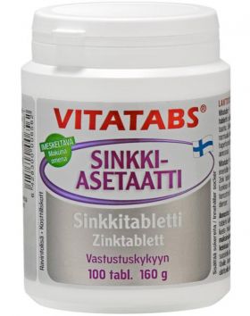 Vitatabs Sinkkiasetaatti, 100 tabl.