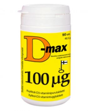 D-max 100 µg, Mansikka-Vadelma