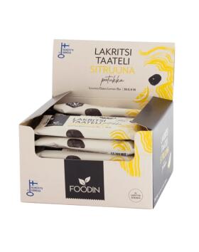 18 kpl Foodin Lakritsitaatelipatukka, 35&nbsp;g, Sitruuna