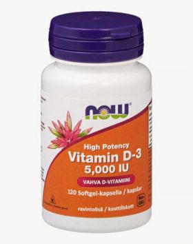 NOW Foods Vitamin D-3 5000 IU, 120 kaps.