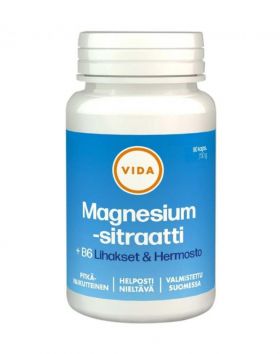 Vida Magnesiumsitraatti +B6, 90 kaps.