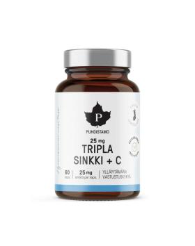 Puhdistamo Tripla Sinkki + C, 25 mg, 240 kaps. (04/25)