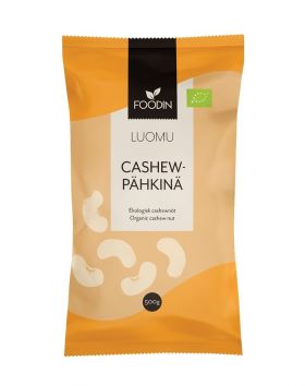 FOODIN Luomu Cashewpähkinät, 500 g