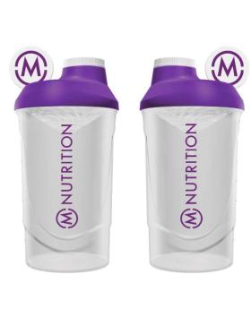 M-Nutrition Wave Shaker 600 ml, Valkoinen / Purppura