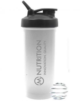 M-Nutrition Shaker sekoituspallolla, 1 l, läpinäkyvä