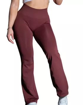 Better Bodies Scrunch Seamless Flare Leggings, Maroon