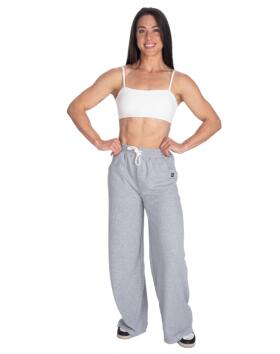 Better Bodies Wide Sweatpants, Grey Melange