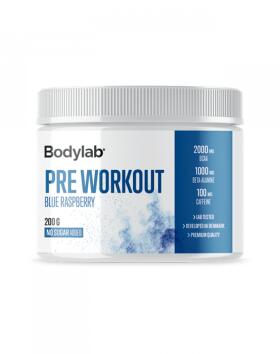 Bodylab Pre-Workout, 200&nbsp;g (Päiväystuote), Blue Raspberry (09/26)