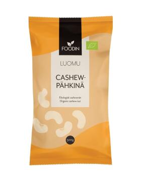 FOODIN Luomu Cashewpähkinät, 500&nbsp;g