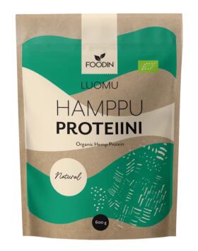 Foodin Luomu Hamppuproteiini, 600&nbsp;g