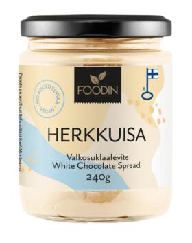 Foodin Valkosuklaa-Herkkuisa (sokeroimaton), 240&nbsp;g