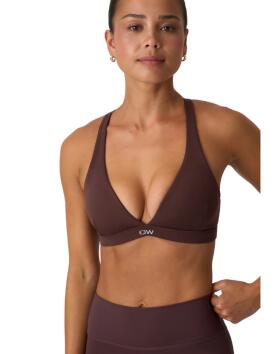 ICIW Luxe V-Neck Sports Bra, Espresso