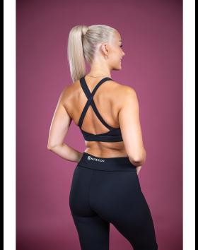 M-Nutrition Cross Back Bra, Black