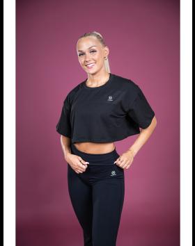 M-Nutrition Outlet Wide Cropped T-shirt, Black